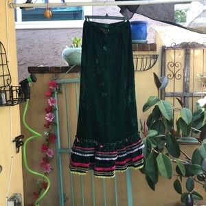 Vintage Spanish styled velvet skirt